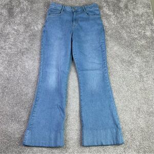 Bagatelle Jeans Women's 29 Blue Cropped Wide Leg High Rise Light Denim Stretch